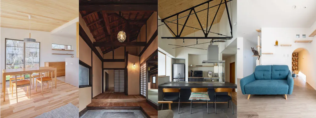 それぞれの工務店の施工事例の画像